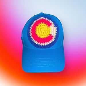 Blue Crochet Design Women's Cap